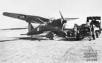 Westland Lysander being serviced by 3 Sqn RAAF personell, ME late 1940s. AWM Collection.