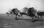 Two Bristol Beaufighter TF Mark Xs of No. 455 Squadron RAAF, line up on the runway at Dallachy, Morayshire, prior to take off.