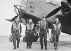 Crew of Hampden UB-H in front of Hampden UB-J 455 Sqn RAAF