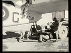 Gambut, Cyrenaica, Libya. c. January 1944. Fitters at work on a Lockheed Hudson aircraft, serial no. FH 359, of No. 459 Squadron RAAF.