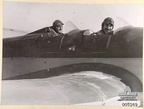 Squadron Leader Judge, RAF (an Australian serving with the RAF) and Peter Jeffreys of No 3 Squadron, RAAF take off in a Miles Magister trainer aircraft for a reconaissance over Italian lines.