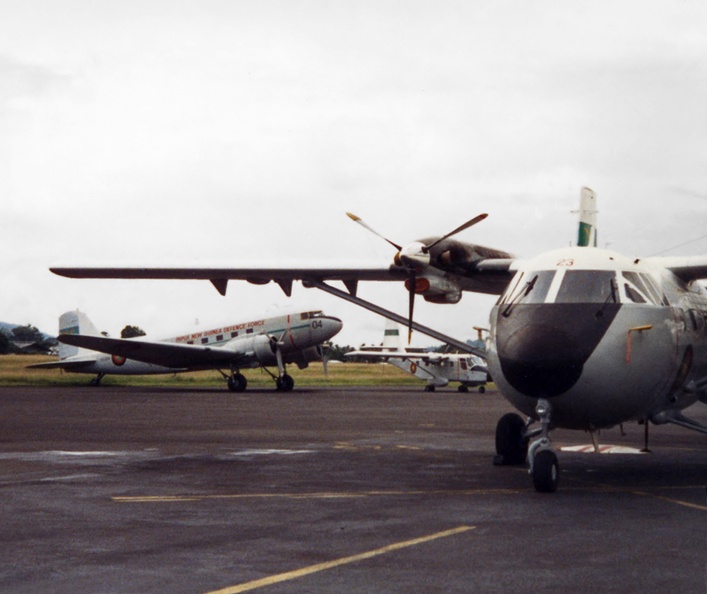 DC-3 P2-004 and Arava P2-023 Lae, PNG February