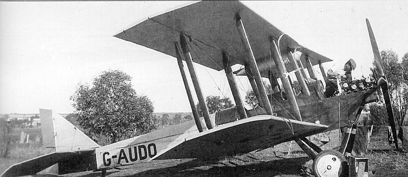 D.H.6 G-AUDO (C1972), Geelong Air Services Belmont Common, Geelong, Dec., 1921. via Mike Mirkovic.