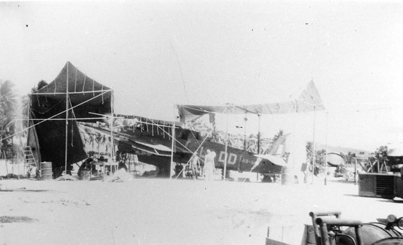 Beaufort Mk.VIII A9-548/DD-L. 15                                  Squadron, Middleburg Island, Dutch New                                  Guinea, c.1945, via Mike Mirkovic.