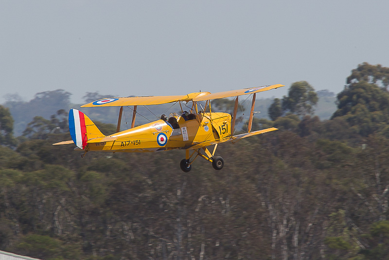 DH.82A Tiger Moth A17-151 (now
                              VH-UEF) Camden Airport, NSW, Great Tiger
                              Moth Air Race. 4th October 2014 by Brook
                              Whylie