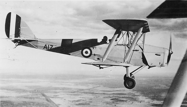 D.H.82a Tiger Moth A17-265 E.F.T.S.,
                              over Narromine. c.1941, via Mike
                              Mirkovic.