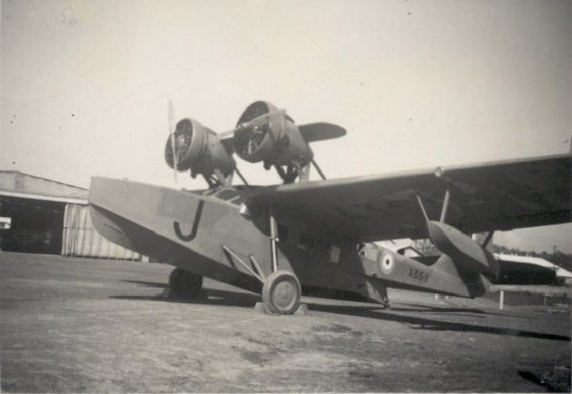 Douglas Dolphin A35-1
Wearing J code of 9 Squadron
Photo via Steve Mackenzie