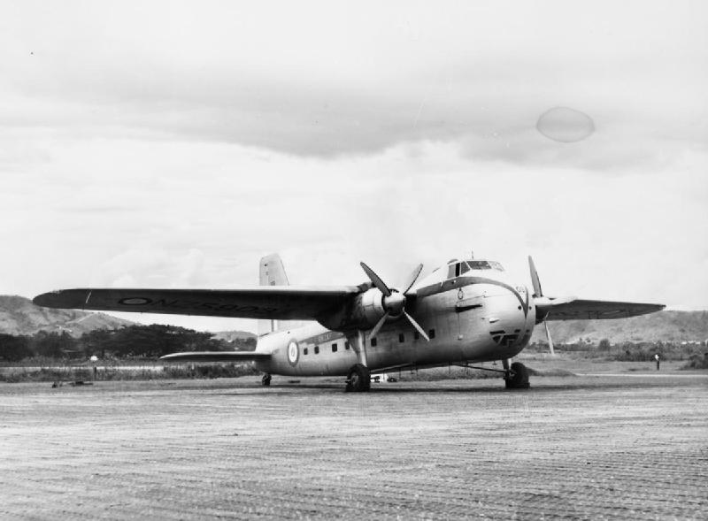 A Bristol Freighter C.1 of No 41 Squadron Royal New Zealand Air Force (RNZAF) at RAF Kuala Lumpur
 IWM (MAL 76)