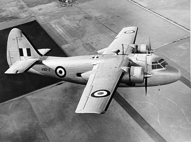 Percival Prince Mk.3 
A90-2, 
34 Squadron
over Sth. Aust. 
c1953
Via Mike Mirkovic.