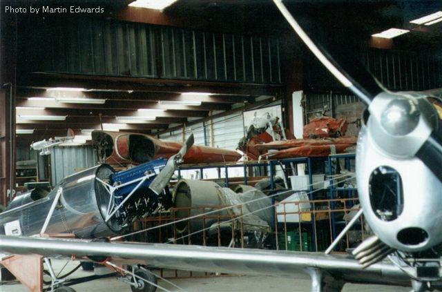 Ryan A50-19
VH-CXR
Tyabb, Vic 
(The red wreckage at rear)