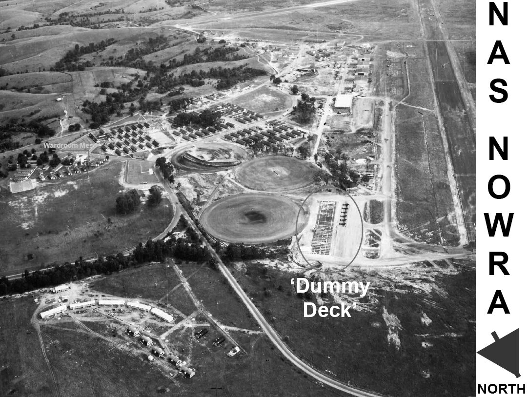 Spitfire deck handling trainers Aerial view of dummy deck at Nowra via Phil Thompson