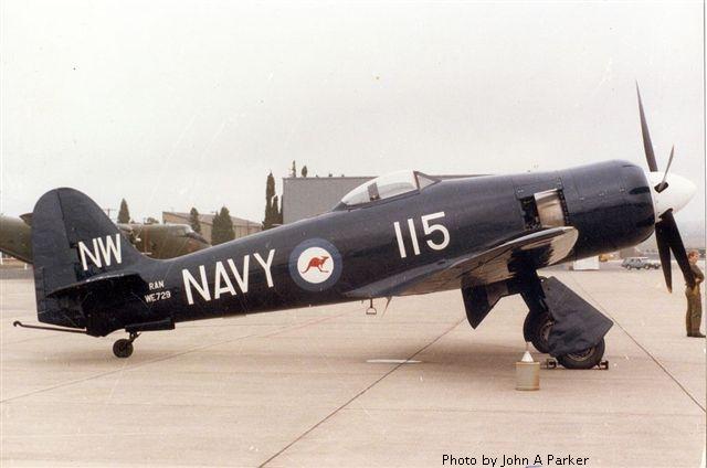 Hawker Fury FB10 Ex-Iraqi Air
                                  Force (C/n 37534) VH-HFX painted as
                                  RAN Sea Fury 115 Note serial WE729