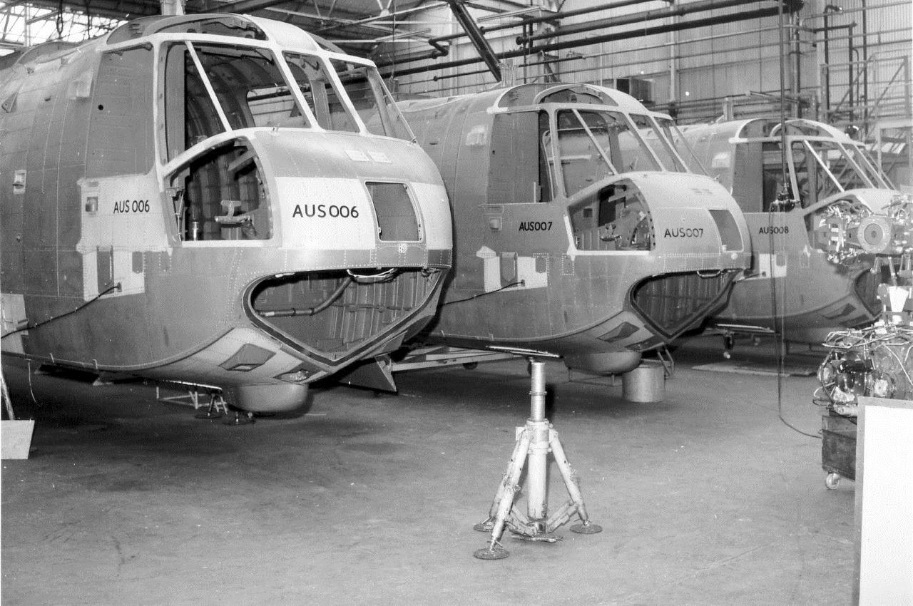 Highlight for Album: Photos of RAN Sea Kings being built in UK before departure to Australia