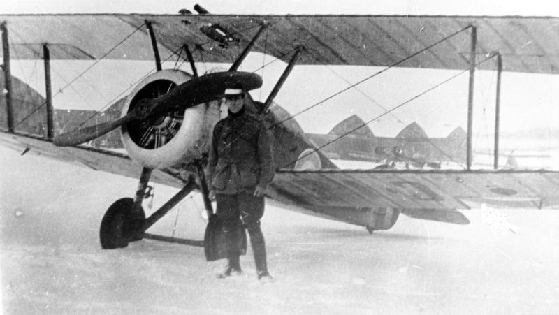 Sopwith Camel F.1 C.1218 (Training) Squadron, Leighterton, 4th January 1919via Mike Mirkovic.