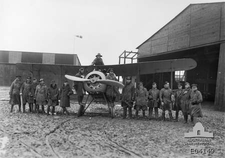 Sopwith Snipe No 4 Squadron Bickendorf, Cologne. AWM B02130 via Brendan Cowan