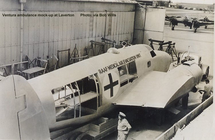 Lockheed PV-1 Ventura Air
                  Ambulance Mock Up Laverton
                  Via Brendan Cowan