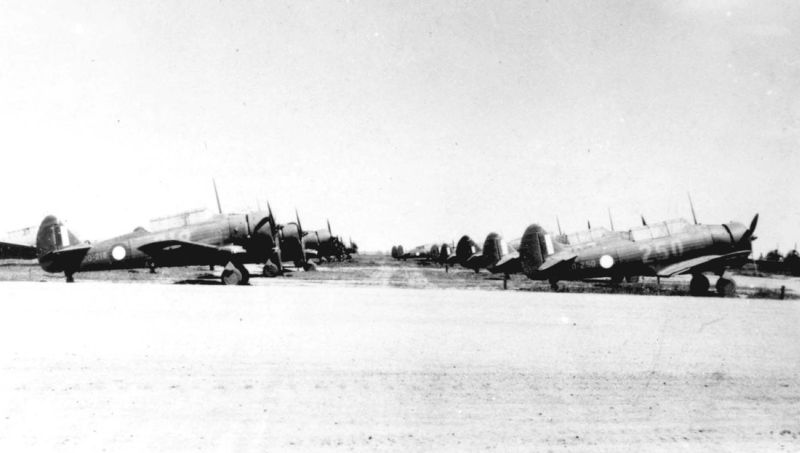 CA-8/9 Wirraways 
A20-218 & A20-250
7 A.D., Tocumwal, 
c.1945, 
 via Mike Mirkovic.