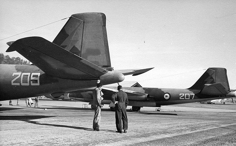 1 Squadron Jackson Field c 1965 Canberra Mk 20s A84 209 207 | ADF Serials